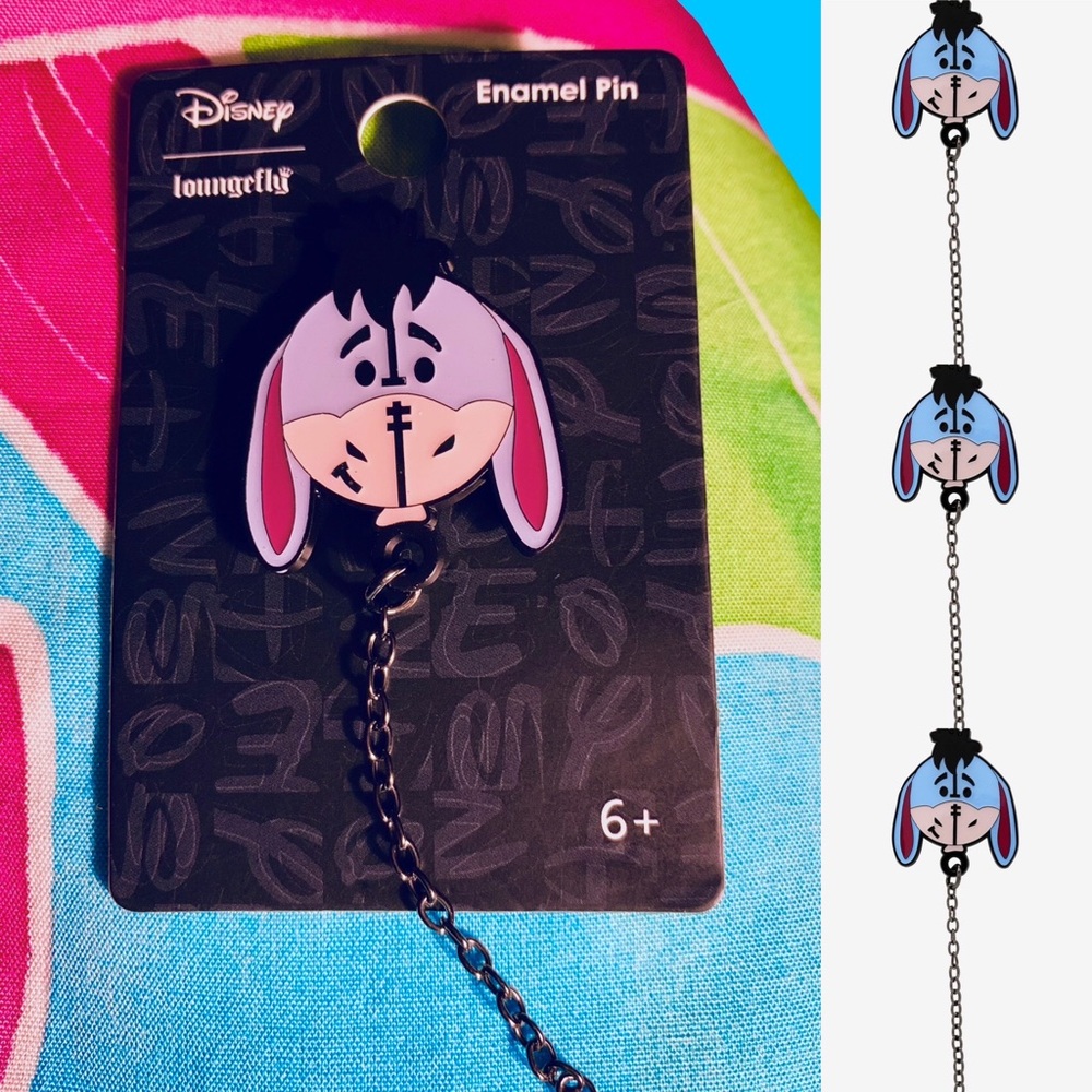 NWT Disney Loungefly Eeyore Enamel Chain Pin